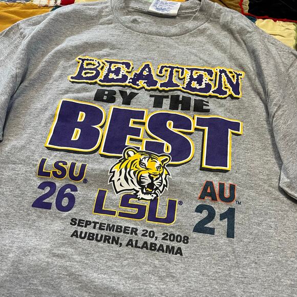 2008 Beaten by the Best LSU Win Over Auburn Grey Shirt Large - Picture 4 of 6
